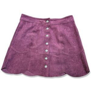 ⭐️AMERICAN EAGLE Suede Snap Front Mini Skirt
